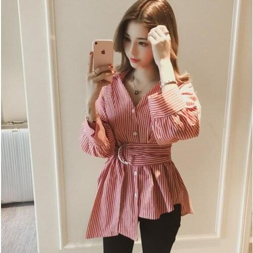 Tenglongwl Striped Blouses