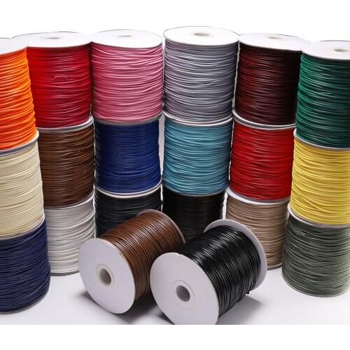 10M Dia 1.0-2.0mm Waxed Cotton Cord Waxed Thread Cord String Strap Necklace Rope Bead DIY Jewelry Making for Bracelet Necklace