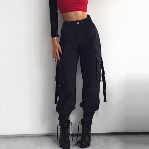 2021 Autumn And Winter New Women Casual Stitching Hit Color High-waisted Leggings Harlan Pants Sweatpants Streetwear Cargo Pants