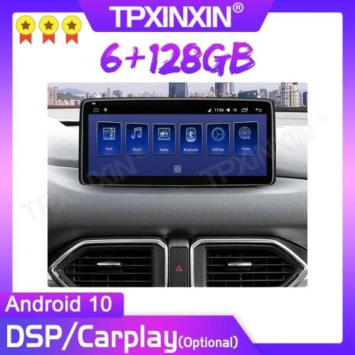 10.25'' Android For Mazda CX-5 2017-2021 Car Multimedia Player 6+128GB Radio GPS Navigation Stereo CarPlay WiFi 4G Touch Screen
