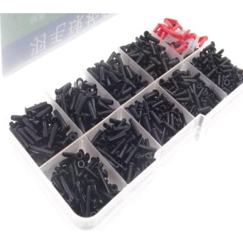 1500Pcs/Box Black Nylon Badminton Racquet Grommets Eyelets Bucket Stringing Tools For Badminton Sports Accessoriesm