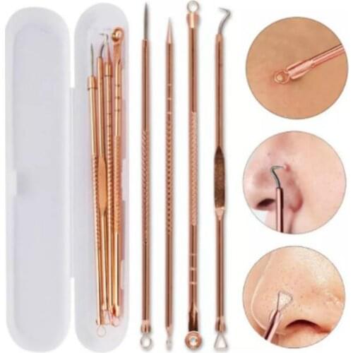 4pcs Silver Acne Removal Needles Blackhead Blemish Removers Acne Treatment Pimple Needle Face Skin Care Tools Facial Clean