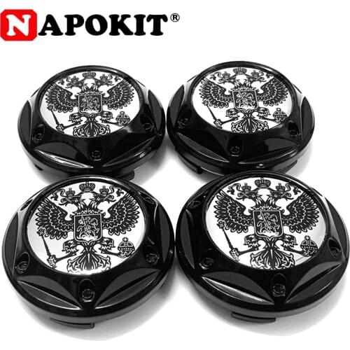 4Pcs/lot 68MM Car Styling Coat of Arms of Russia Eagle Emblem Car Wheel Hub Cap Rim Wheel Caps Cover