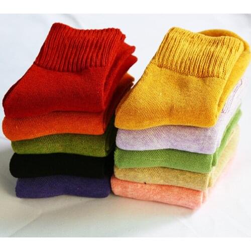 New Winter Womens Thick Warm Cotton Fashion Casual Wool Towel Socks 5 Pair