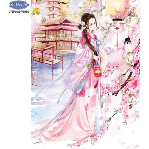 Diamond Embroidery 5D DIY Diamond Painting Chinese gir full square Diamond Painting Cross Stitch kits Rhinestone Mosaic painting