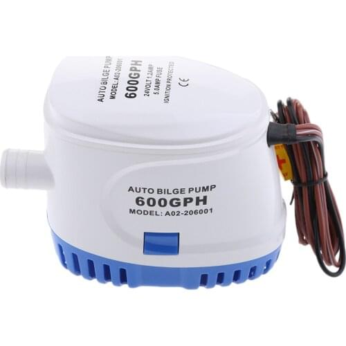 24V 600 GPH Bilge Pump Automatic Water Pump For Deck Wash Wastewater Transfer