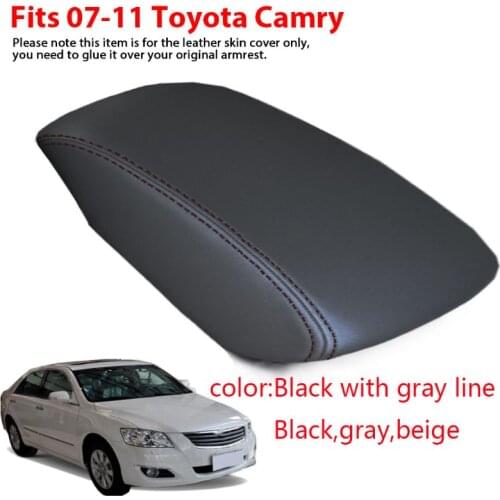 Car Leather Console Center Armrest Rest Box Cover for T~oyota Camry 2007-11 F19A