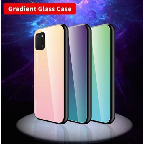 For Samsung Galaxy Note10 Pro S10 5G Plus S10e Gradual Change Tempered Glass Case for Samsung S8 S9 Plus Note 8 9 Luxury Case