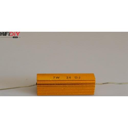 HIFIDIY LIVE AUDIO Metal Aluminium Housed Shell High Power speaker frequency divider Resistor 7W 2.2 3.3 8.2 24 Ohm DIY parts