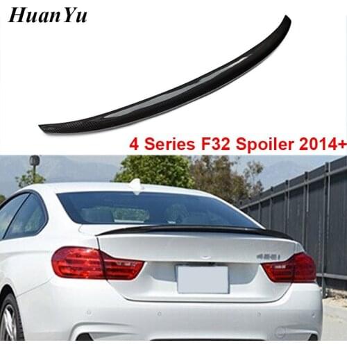 For BMW F32 Coupe P Rear Spoiler Carbon Fiber Add-on type Trunk Wings Duck for 4 Series 2-door 428i 435i 2014 2015 2016 2017 UP