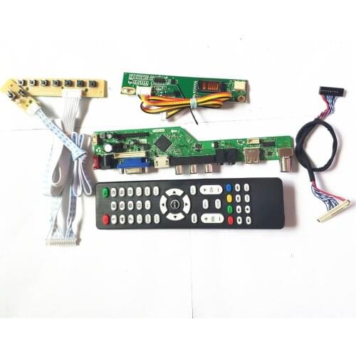 For LP156WH1-TLB1/TLB3 HDMI-Compatible-Compatible VGA USB AV RF keyboard+Remote+Inverter LVDS 1CCFL 30Pin TV53 board LCD