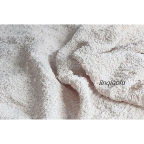 Stretch bubble wrinkle linen white cotton linen creative fabric