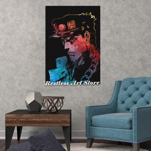 Jotaro Kujo Jojo Manga Art Poster Canvas Wall Art Decoration Prints For Living Kid Children Room Home Bedroom Decor Painting