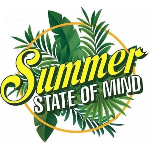 S50280#13/15/17CM Personality PVC Decal Summer State of Mind Car Sticker on Motorcycle Laptop Decorative Accessories