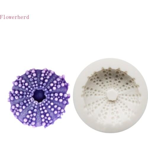 Soap Making Tool Sea Urchin Shell Silicone Mold Sea Animals Fondant Cake Mold Candle Diffuser Handmade Soap Mold Cake Decor