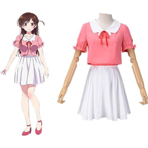 Rent A Girlfriend Cosplay Ichinose Mizuhara Chizuru Cosplay Costume Top Short Skirt Suit Halloween Carnival Costumes