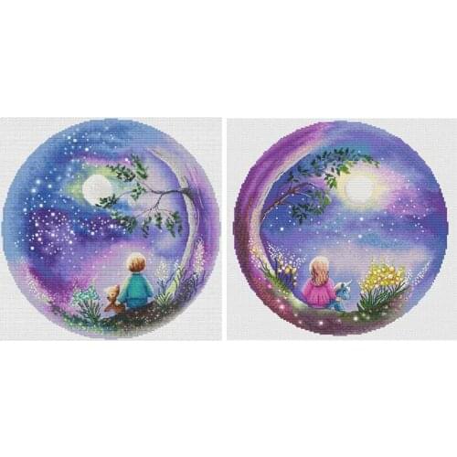 Little dreamer patterns counted 11CT 14CT 18CT DIY Cross Stitch Sets wholesale Cross-stitch Kits Embroidery Needlework