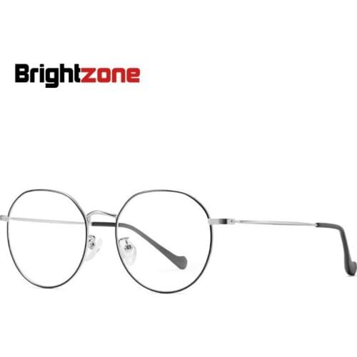 Brightzone Metal Eyewear Prescription Frames Brand Fashion Women Myopia Glasses Style Men Optical Anti Blue Light Trend Designer