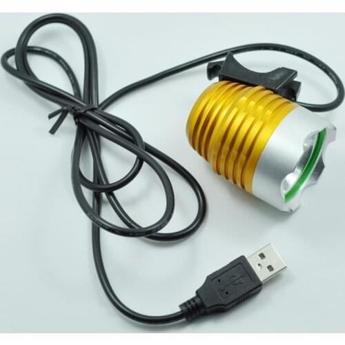 Mini LED Headlamp Headlight Camping Flashlight Head Light Torch Lamp With USB Use with mobile power 6W Front Bicycle light Bike