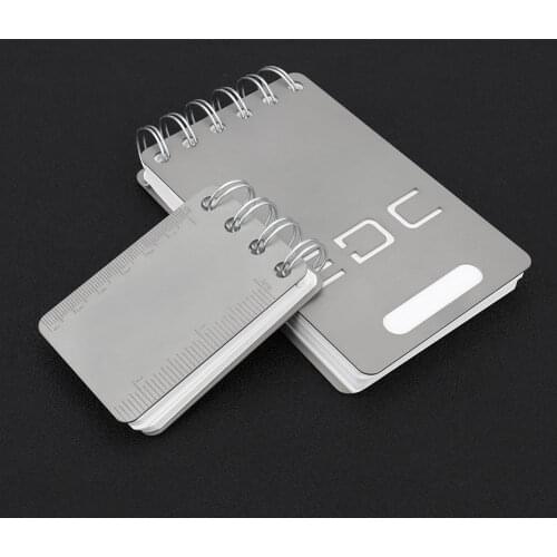 Multi-function Notebook EDC Ruler Titanium Alloy Book Outdoor Tool Titanium Notepad