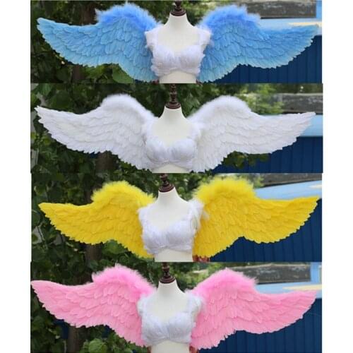 Fashion Party angel wing prop catwalk show prop Angel Feather wings Window prop underwear catwalk
