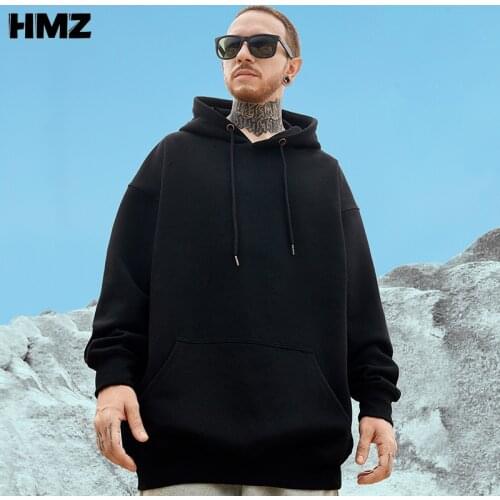 HMZ Solid Color Hoodies Cotton Sweatshirts Men Fashion Autumn Hip Hop Hoody Male Brand Casual Long Sleeve Streetwear Hoodies Top