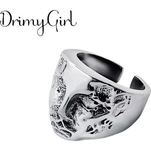 Exaggerated Handmade Human Face Rings Finger Jewelry For Women Retro Gothic Punk Creativity Jewelry 2021