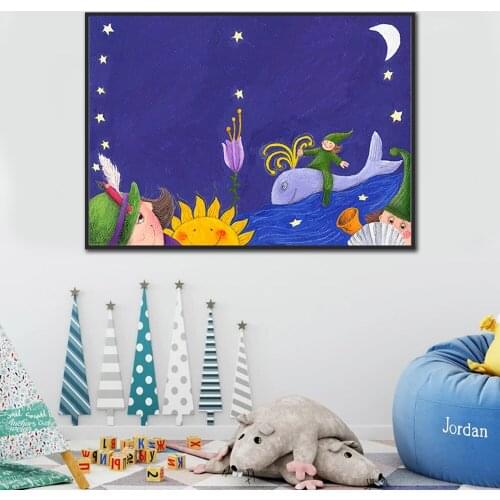 The Dream Spray Painting Picture Poster Canvas Painting Art Wall For Kids Room Decoration Wall Art