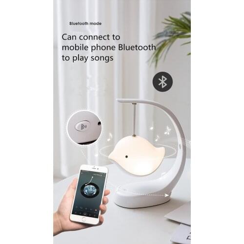 Bird Night Lights Bluetooth Music Speaker USB Bedroom Bedside Creative Romantic Dream Table Lamp Valentines Day Birthday Gift