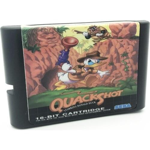 Quack Shot For SEGA GENESIS & Mega Drive 16 Bit Video Games Conosle