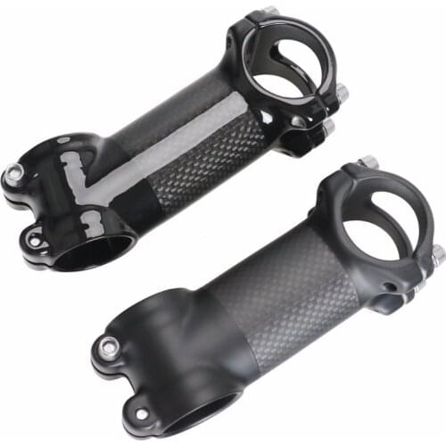 Carbon + Alloy 17 Degree 31.8*80/90/100/110mm Bicycle Stem MTB Roak Road Bike Bicycle Stems Cycling Parts Glossy Matte 3K