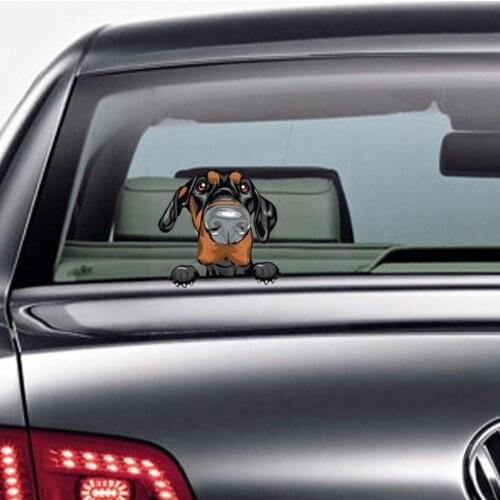 Funny Dog Head In The Crack Vinyl Car Stickers Decals Pvc Goods Car Motorcycle Decorative Car-window Accessories Sticker Z6G1