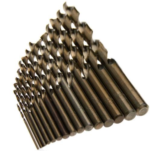 Fixmee 15pcs/set HSS-CO 1.5-10mm High Speed Steel M35 Cobalt Twist Drill Bit 40-133mm Length Wood Metal Drilling Top Quality