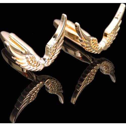 Wing Cufflinks high quality mens shirt Gold Wing Cufflinks French Wedding Shirt cufflinks, free air transport