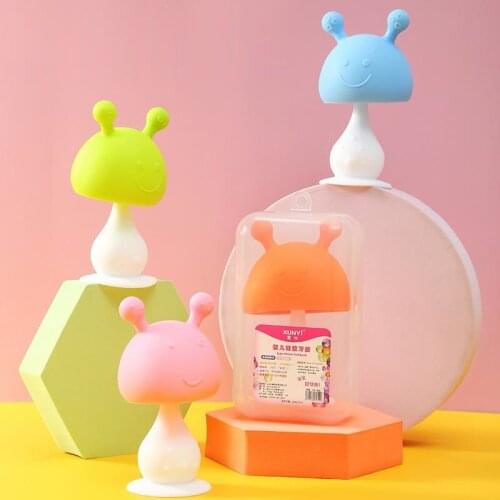 Dental Care teether Baby ring bell molar stick baby ring bell small mushroom head gummy toy anti eating hand rabbit biting tape