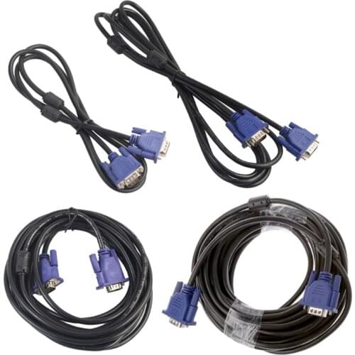 1.35m VGA 15 Pin Male To Male Extension Cable For PC Laptop Projector HDTV B85B