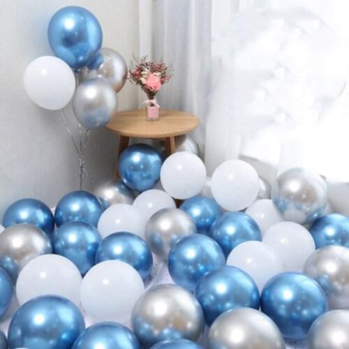 10/20PCS 5 Inch Gold Silver Metallic Latex Balloons Metal Chrome Balloon Wedding Decorations Birthday Party Supplies