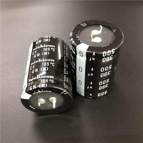 2PCS/10PCS 390uf 500v Nichicon GN 35x50mm 500V390uF Snap-in PSU Capacitor