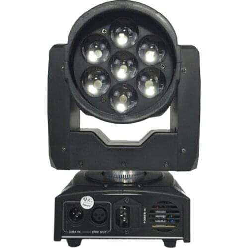 4pcsXlot led stage lighting 7 X15W rgbw full color led moving head zoom wash stage light get show dj equipment for disco bar ktv