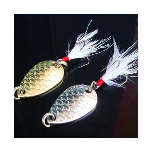 Iron Sheet Fishing Lure spoon 9g/3.5cm Artificial Spoon Hard Lures Fishing Tackles 5PCS