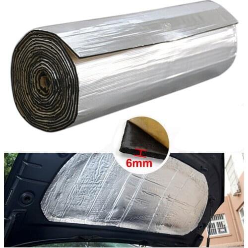 6mm/10mm Thick Alumium Foil Car Engine Audio Sound Deadener Heat Insulation Dampening Mat
