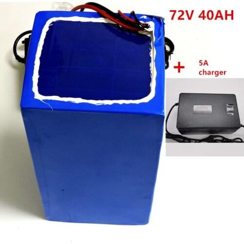 72V 40ah Ebike Battery pack 72v scooter inverter go cart motorcycle Battery for 72V 2000W 3000W 4000W 6000W Motor + 5A charger