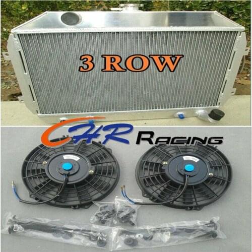 For 3 Row Nissan/Datsun 240Z/260Z 1970-1975 71 72 73 Aluminum Radiator & Fans
