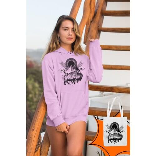 Angemiel Wear Ethnic Pink Women 'S Hooded Sweatshirt Bags Kombin