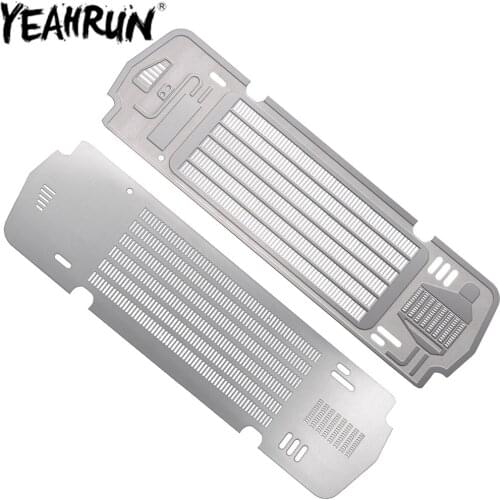 YEAHRUN RC Car Air Intake Grille Front Water Tank Cooling Net Metal Radiator Grill Plate for 1/10 TRAXXAS TRX4 Defender Parts