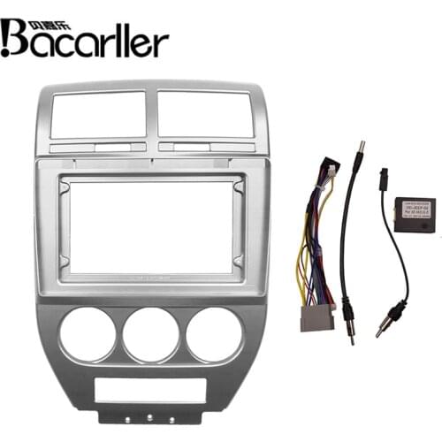 10.1 inch 2din car radio dashboard car fascia for Jeep compass 2006-2010 used to install car panel dual Din DVD frame and CANBUS