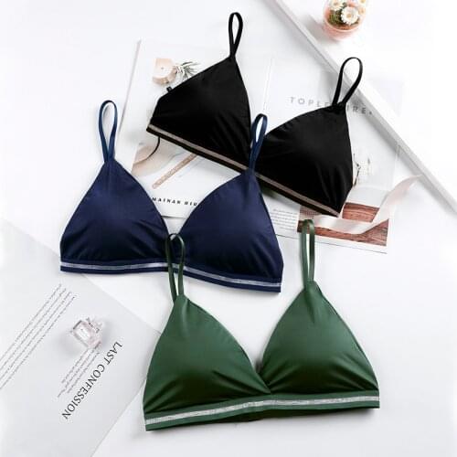 1 Pcs Bralette Bra Wireless Thin Underwear Female Sexy Lingerie Seamless Soft Ice Silk Bras For Women Free Shipping New BANNIROU