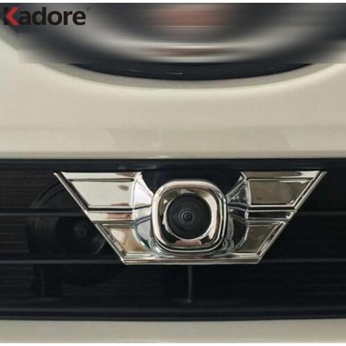 For Toyota RAV4 RAV 4 2016 2017 Front Head Camera Bezel Frame Sticker Cover Trim ABS Chrome