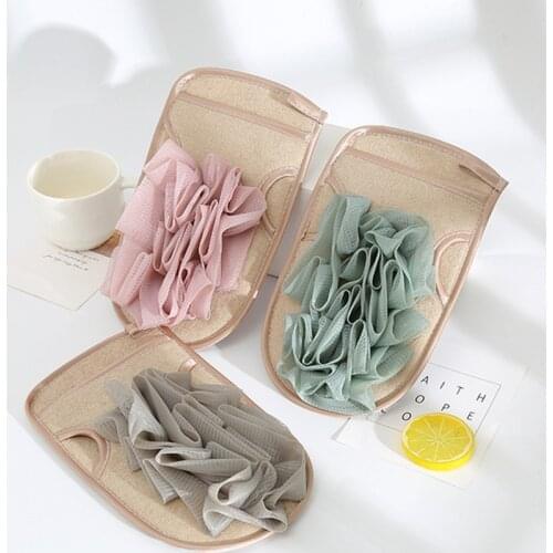 Fingerless Double Sided Body Cleaning Bath Towel Rubbing Mud Back Scrubber Strap Remove The Dead Skin Removal BathroomTool
