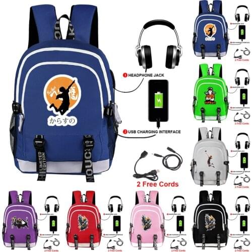 Haikyuu Karasuno Vbc Anime Bookbag Hinata Shoyo School Bags Girls Boys Travel Backpack Rabbit Shoulder Bags